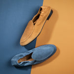 Superglamourous Tangerine Unlined Softy Belgian Loafers Avio