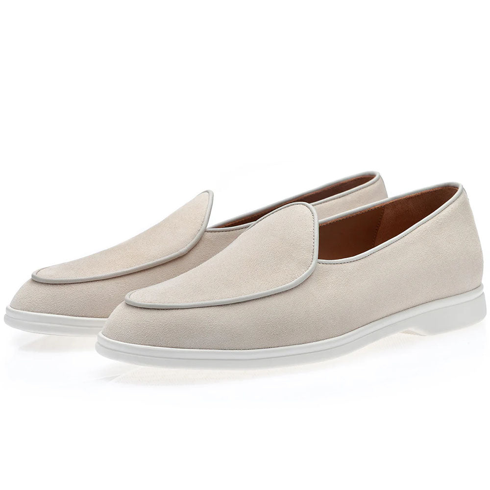 Superglamourous Tangerine Velukid Airwalk Slip-On Sneakers Beige