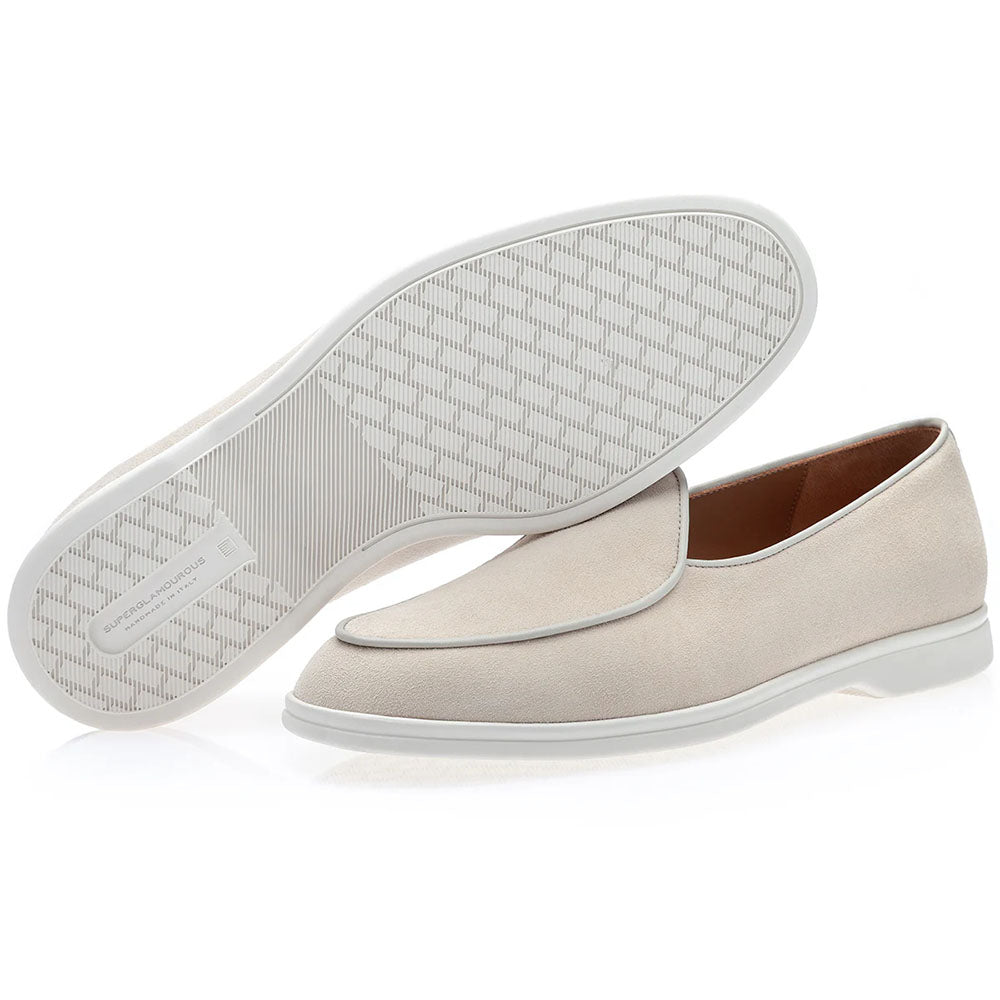 Superglamourous Tangerine Velukid Airwalk Slip-On Sneakers Beige