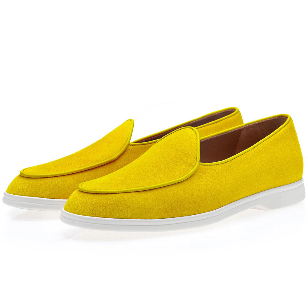 Superglamourous Tangerine Velukid Airwalk Slip-On Sneakers Mustard