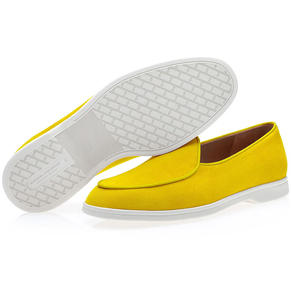 Superglamourous Tangerine Velukid Airwalk Slip-On Sneakers Mustard