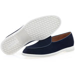 Superglamourous Tangerine Velukid Airwalk Slip-On Sneakers Navy