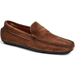 Bruno Magli Taranto Suede Penny Driver Brown