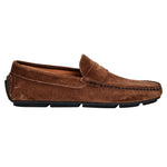 Bruno Magli Taranto Suede Penny Driver Brown