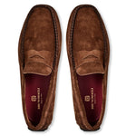 Bruno Magli Taranto Suede Penny Driver Brown
