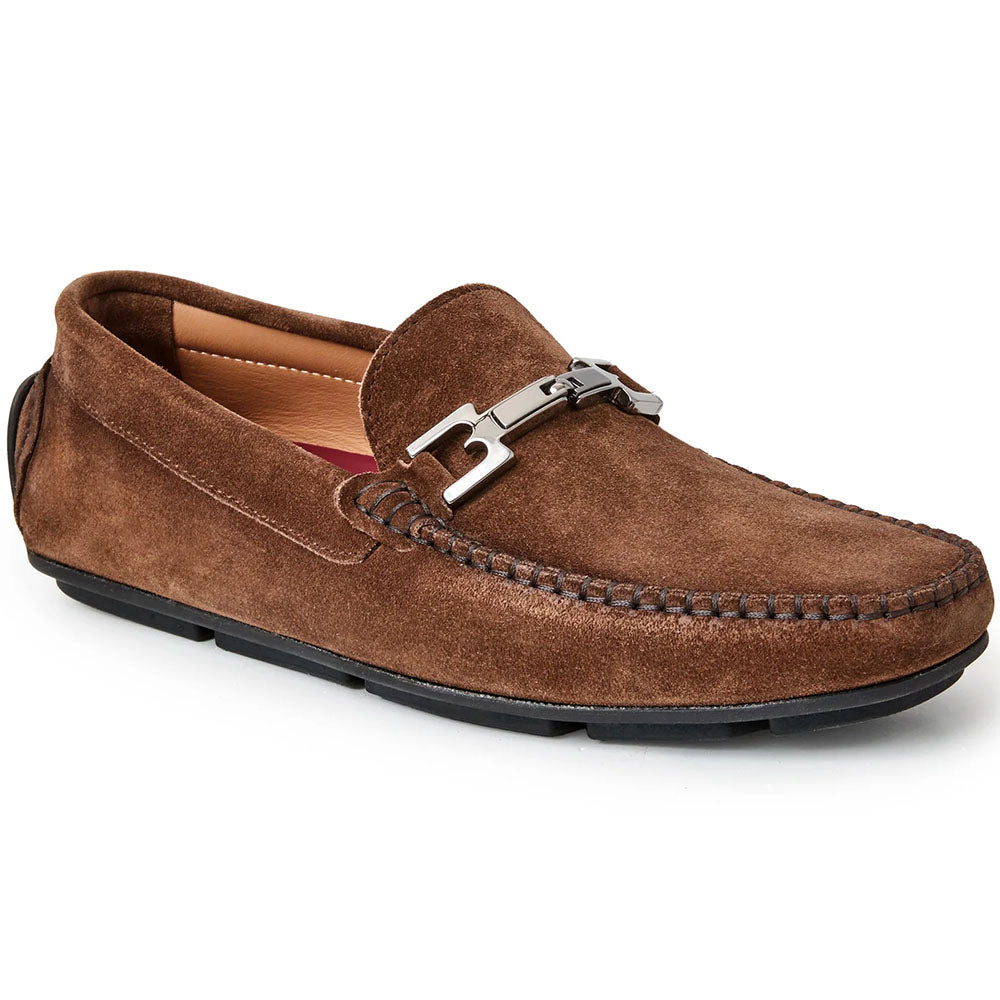 Bruno Magli Taso Suede Bit Driver Brown