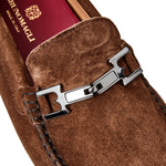 Bruno Magli Taso Suede Bit Driver Brown