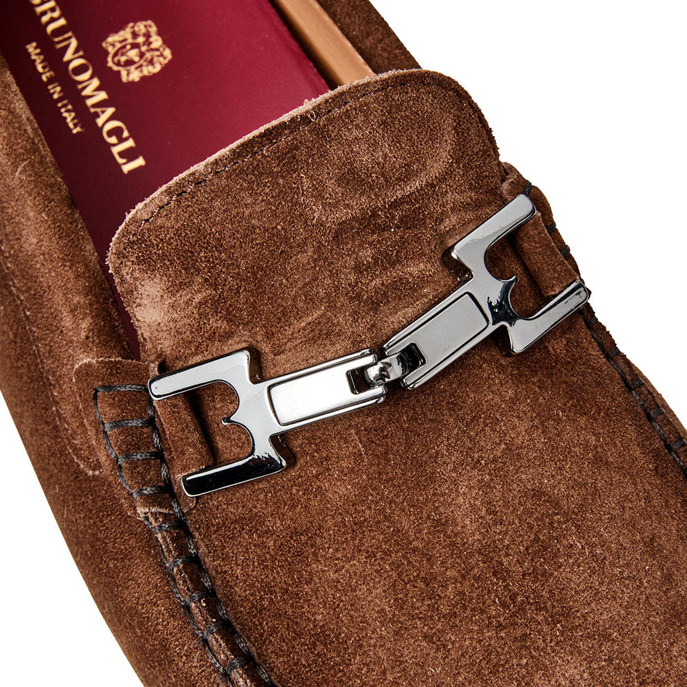 Bruno Magli Taso Suede Bit Driver Brown