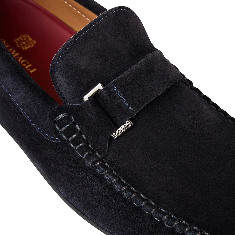 Bruno Magli Tazio Suede Bit Driver Navy