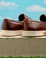 TB Phelps SoHo Deerskin Slip-On Sneakers Chestnut