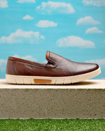TB Phelps SoHo Deerskin Slip-On Sneakers Chestnut