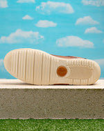 TB Phelps Tribeca Deerskin Lace-Up Sneakers Chestnut