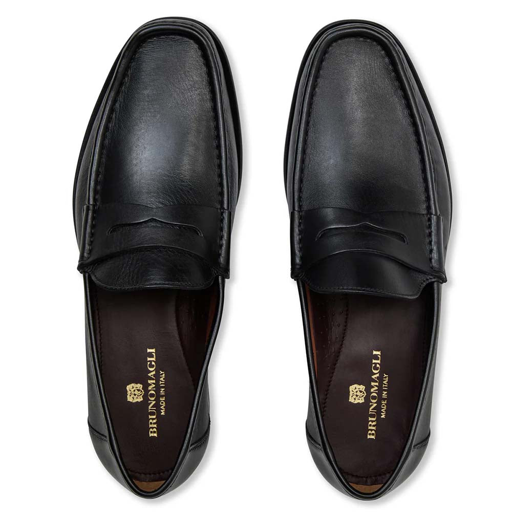 Bruno Magli Tonio Leather Slip On Loafer Black