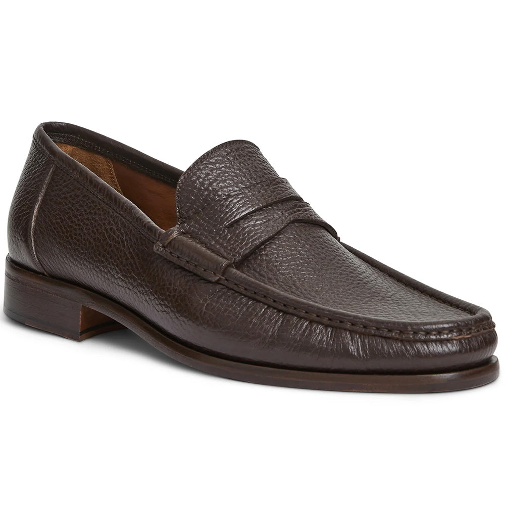 Bruno Magli Tonio Cervo Leather Slip On Loafer Brown