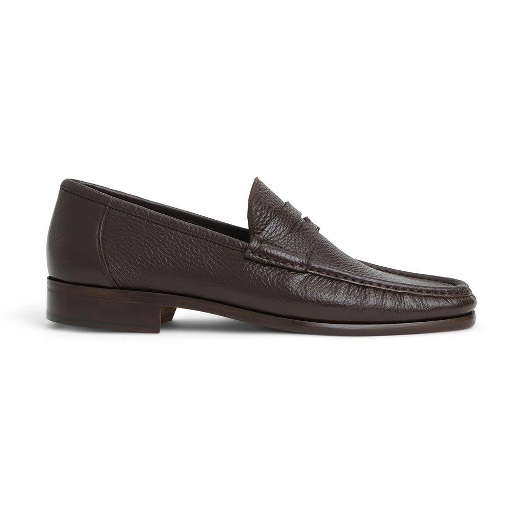 Bruno Magli Tonio Cervo Leather Slip On Loafer Brown