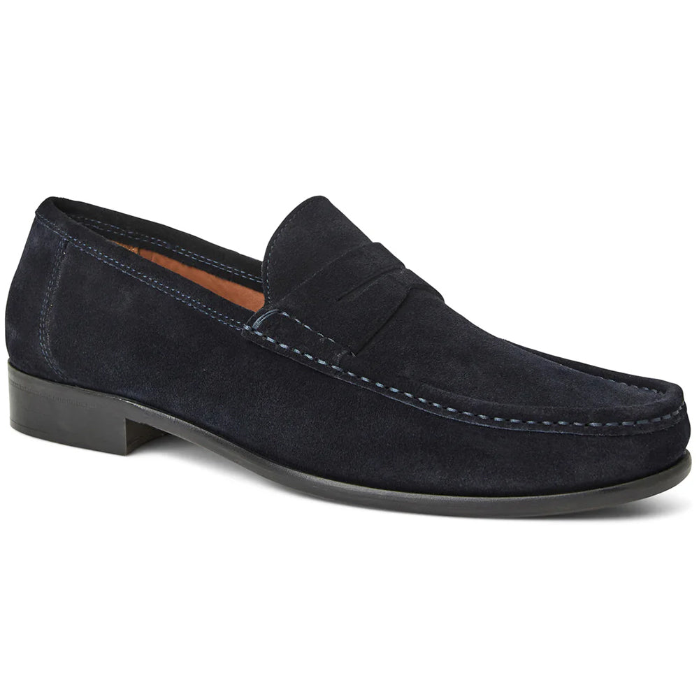 Bruno Magli Tonio Suede Slip-On Loafer Navy