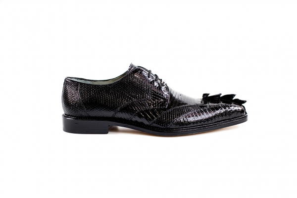 Belvedere Topo Hornback & Lizard Shoes Black