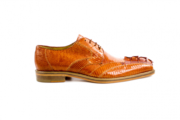 Belvedere Topo Hornback & Lizard Shoes Cognac
