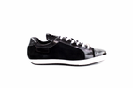 Belvedere Toro Crocodile & Soft Calfskin Sneakers Black