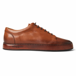 Bruno Magli Trento Leather Court Sneaker Cognac