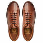 Bruno Magli Trento Leather Court Sneaker Cognac