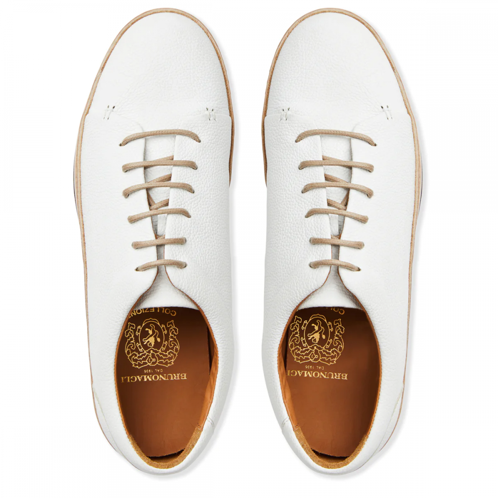 Bruno Magli Trento Leather Court Sneaker White