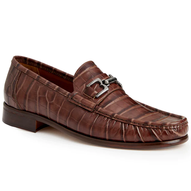 Bruno Magli Trieste Crocodile Moccasin Brown