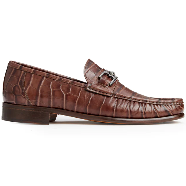 Bruno Magli Trieste Crocodile Moccasin Brown