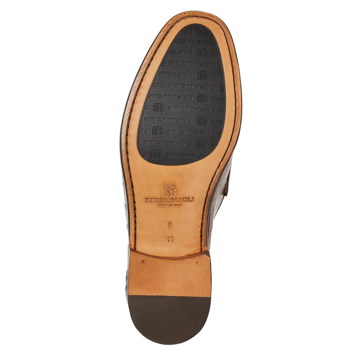 Bruno Magli Trieste Crocodile Moccasin Brown