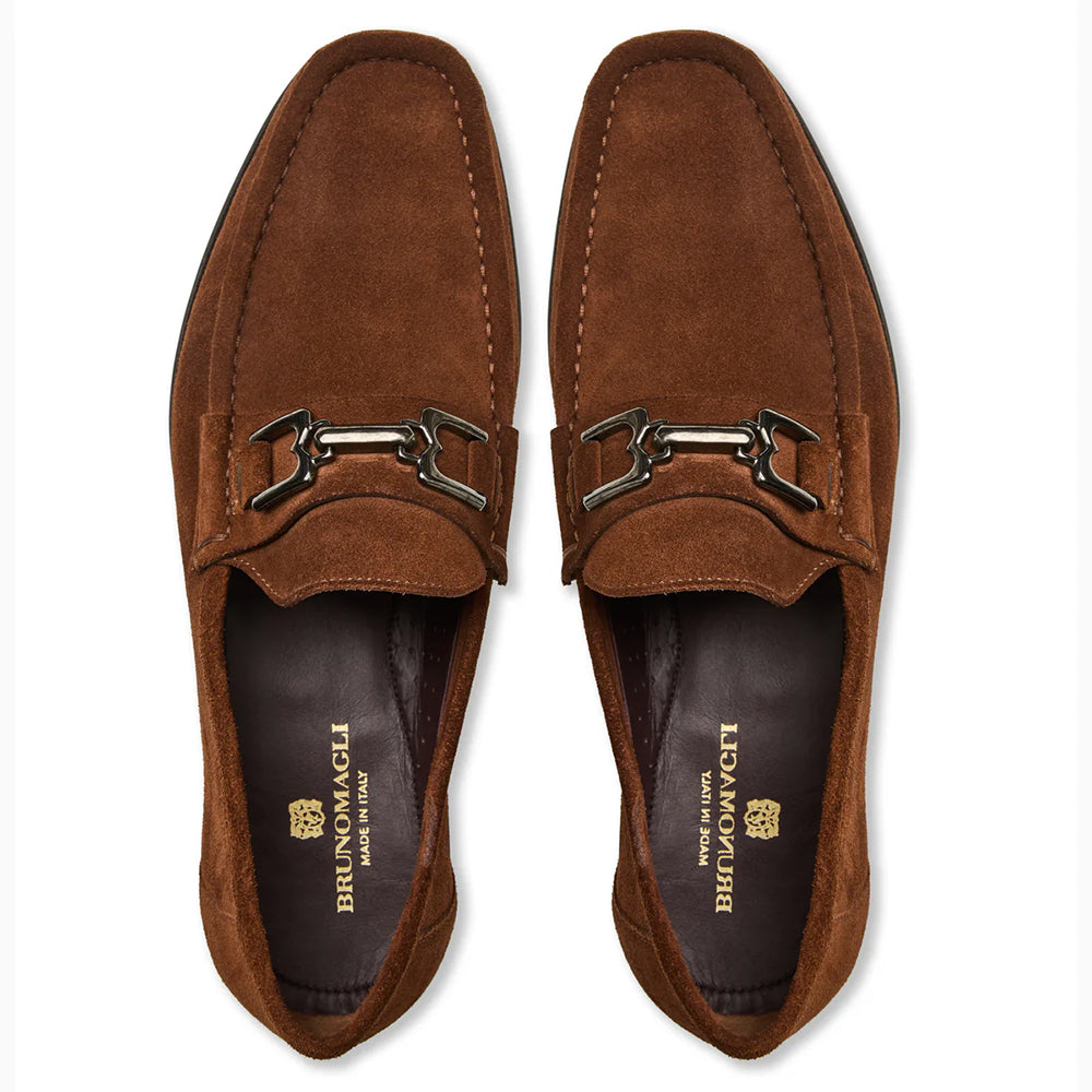 Bruno Magli Trieste Classic Suede Loafer Cognac