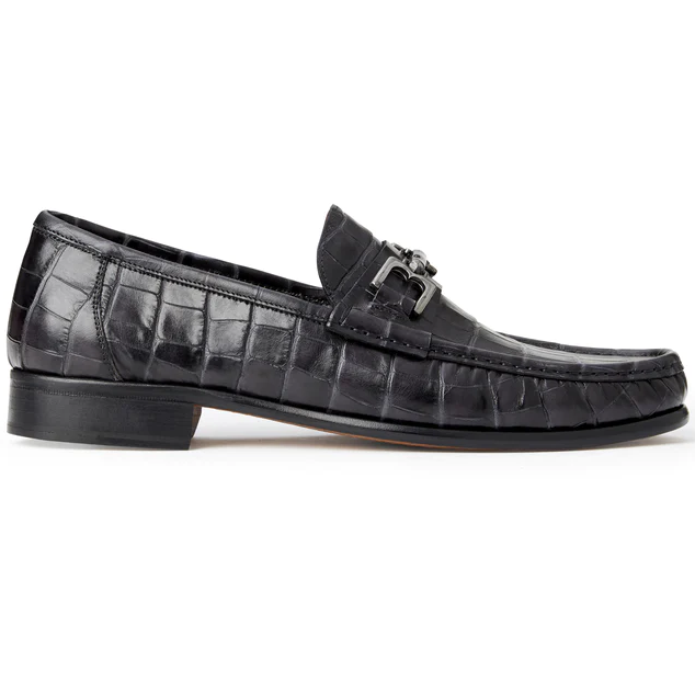 Bruno Magli Trieste Crocodile Moccasin Black