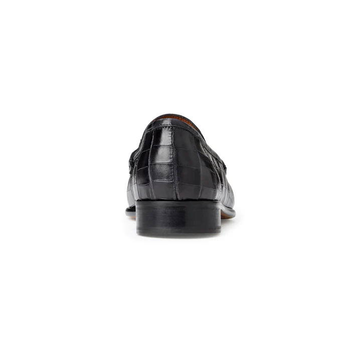 Bruno Magli Trieste Crocodile Moccasin Black
