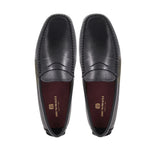 Bruno Magli Taranto Pebble Grain Penny Driver Black