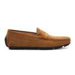 Bruno Magli Suede Penny Driver Cognac