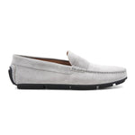 Bruno Magli Taranto Suede Penny Driver Light Grey