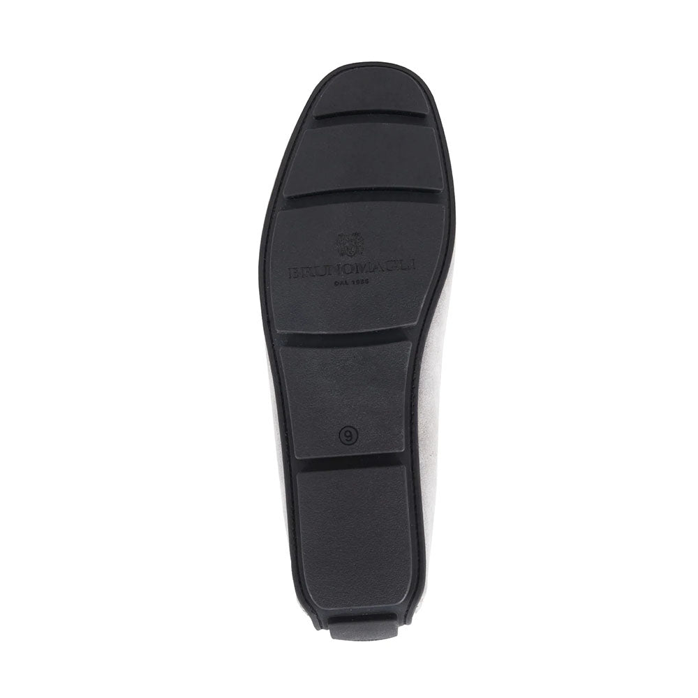 Bruno Magli Taranto Suede Penny Driver Light Grey
