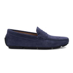 Bruno Magli Taranto Suede Penny Driver Light Blue