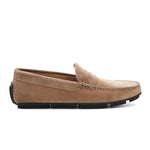 Bruno Magli Taranto Suede Penny Driver Taupe