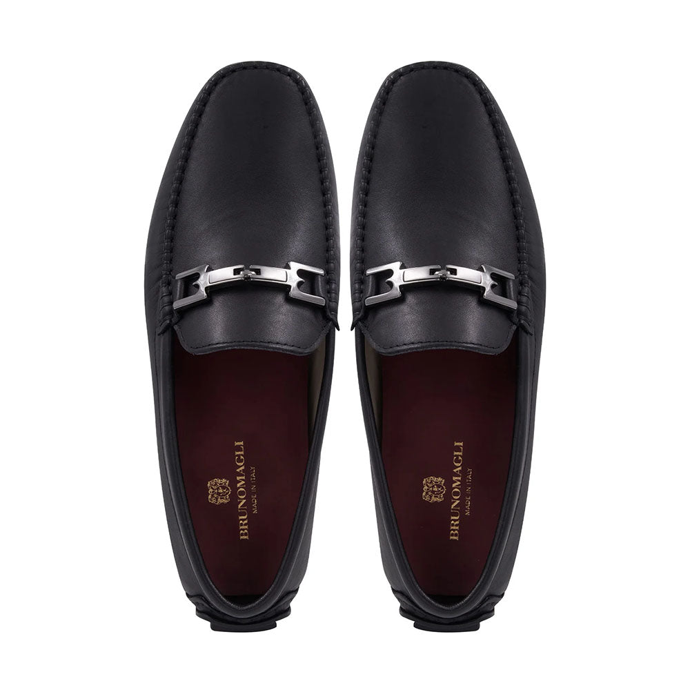 Bruno Magli Taso Leather Bit Driver Black