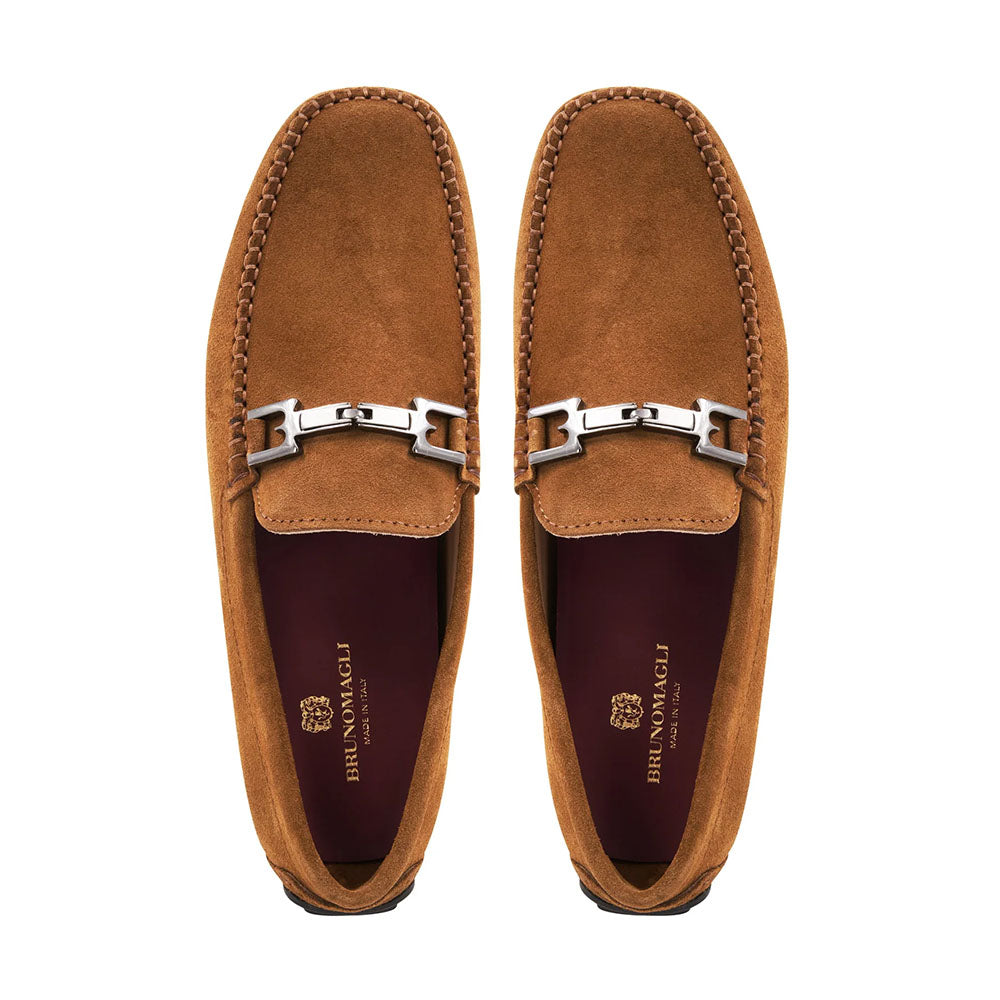 Bruno Magli Taso Suede Bit Driver Cognac