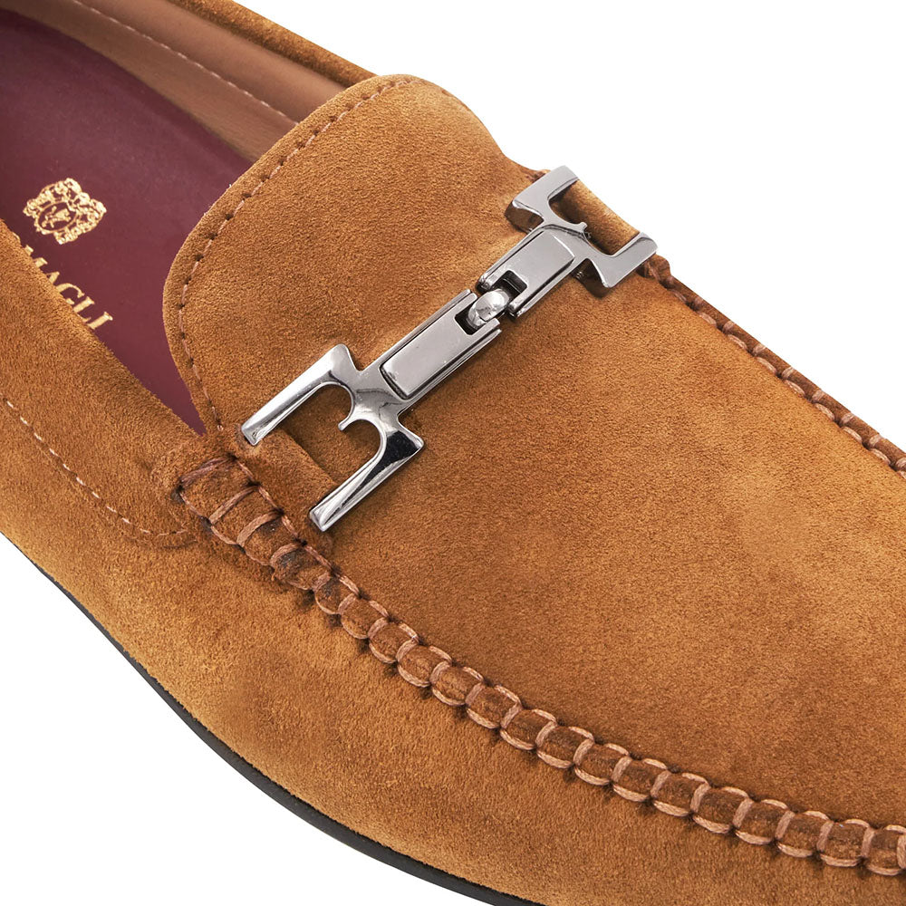 Bruno Magli Taso Suede Bit Driver Cognac