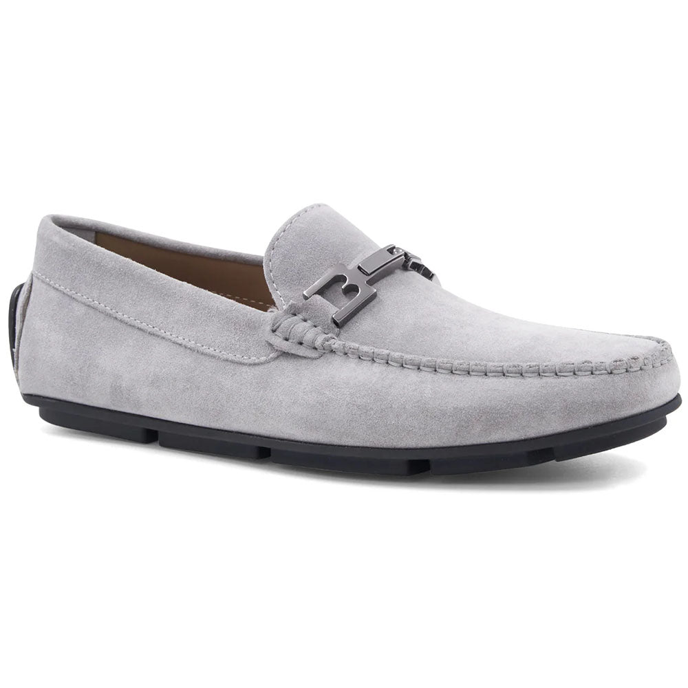 Bruno Magli Taso Suede Bit Driver Light Grey
