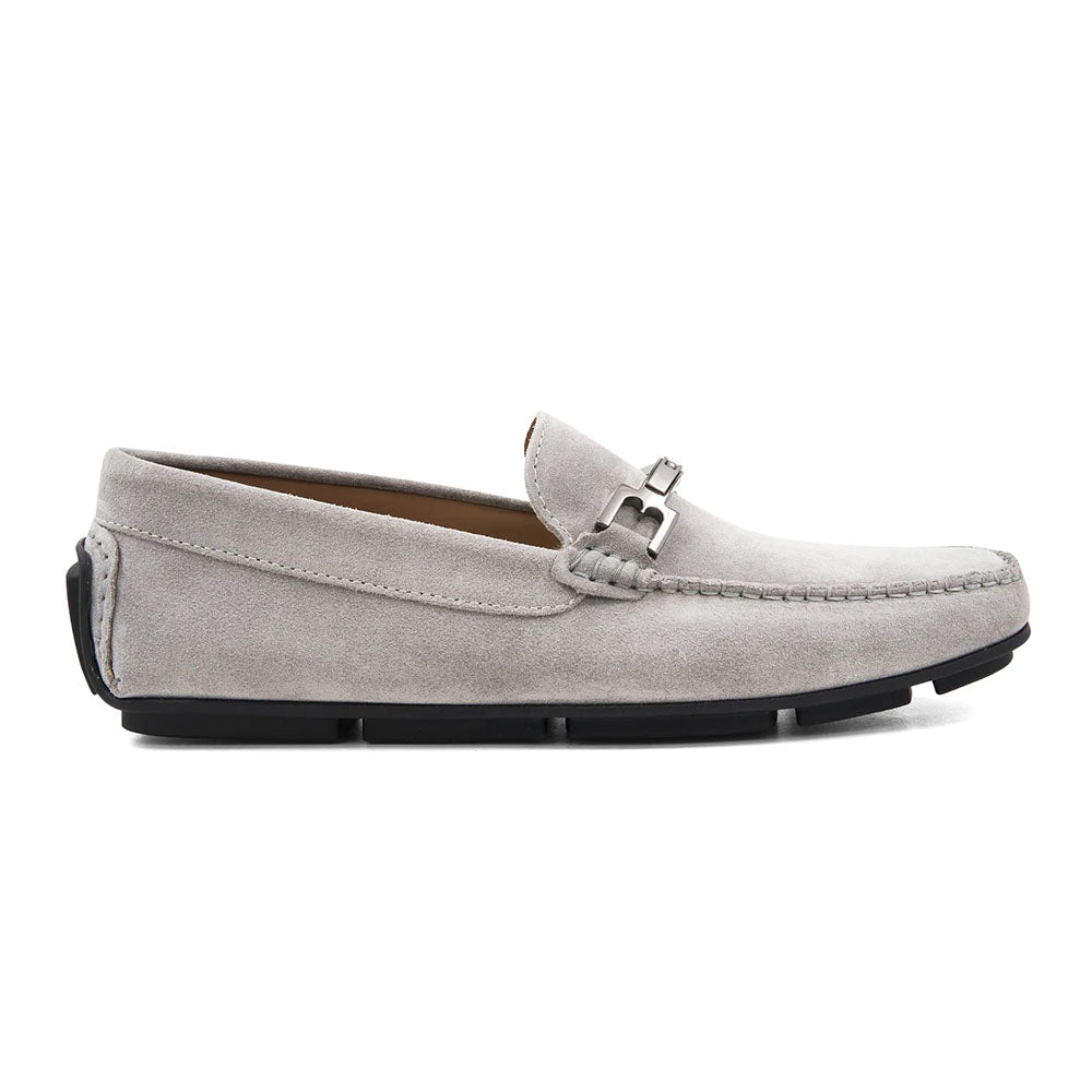 Bruno Magli Taso Suede Bit Driver Light Grey