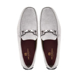 Bruno Magli Taso Suede Bit Driver Light Grey