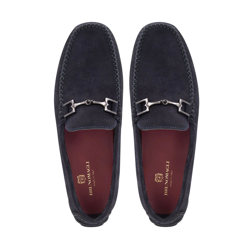 Bruno Magli Taso Suede Bit Driver Navy