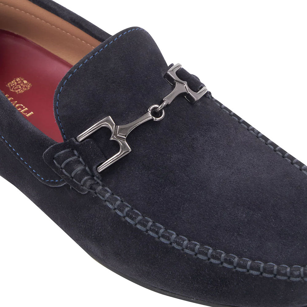 Bruno Magli Taso Suede Bit Driver Navy