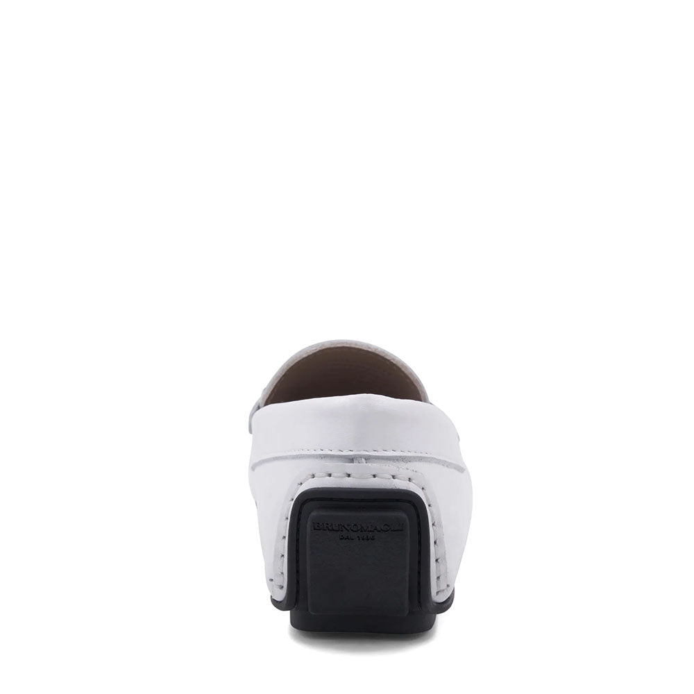 Bruno Magli Taso Leather Bit Driver Off White
