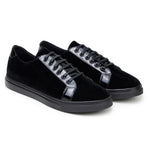 Belvedere Studio Teo Velvet / Patent Leather Formal Sneakers Black