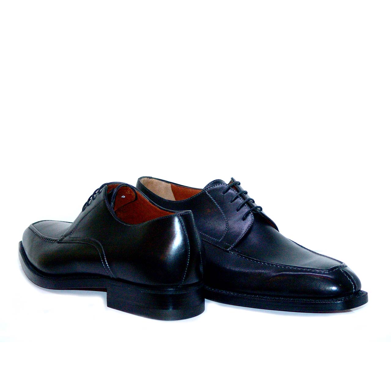A. Testoni 45111 Calfskin Split Toe Lace  Up