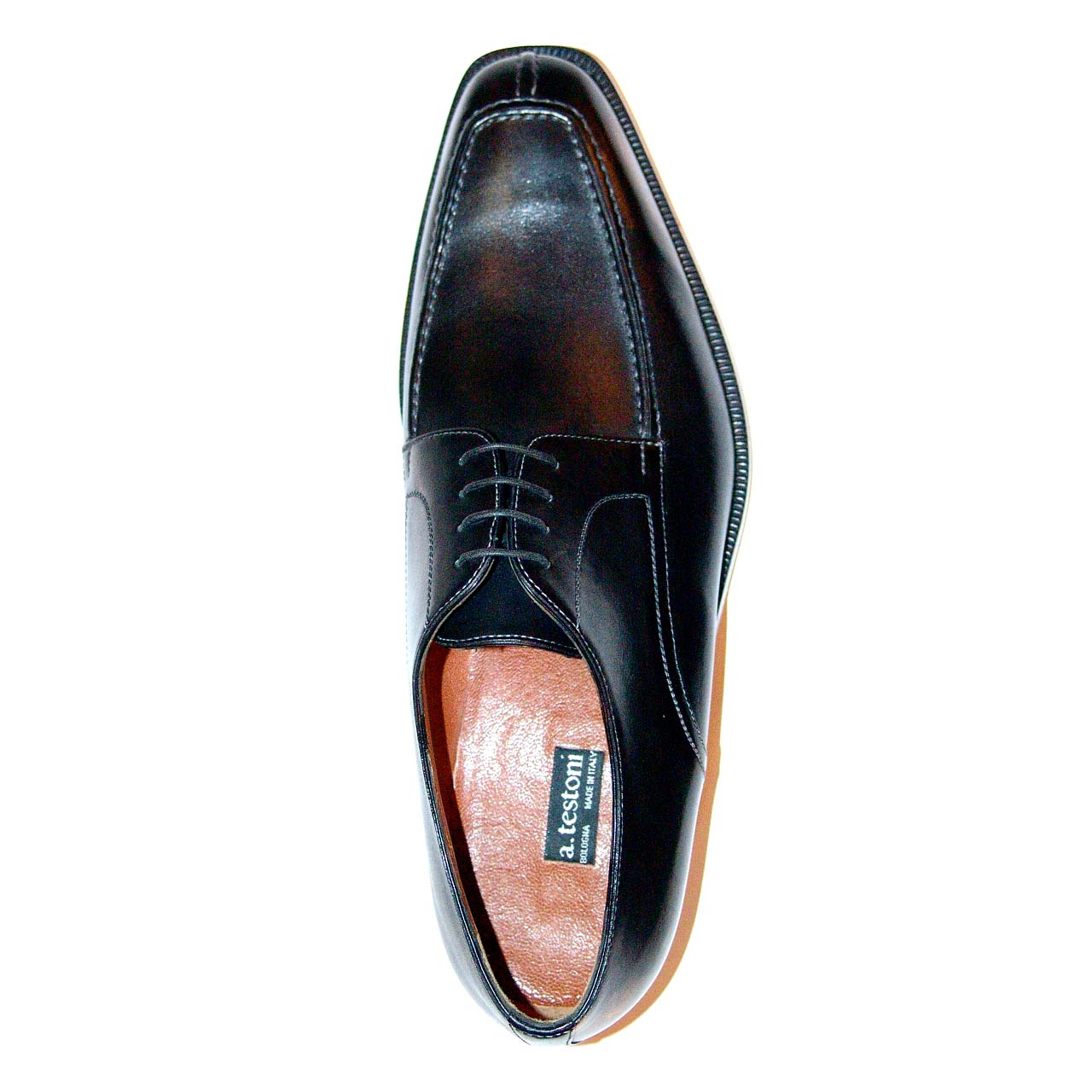 A. Testoni 45111 Calfskin Split Toe Lace  Up